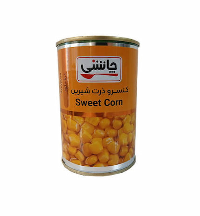 کنسرو ذرت شیرین چاشنی با طعم طبیعی و ظاهر اشتها آور